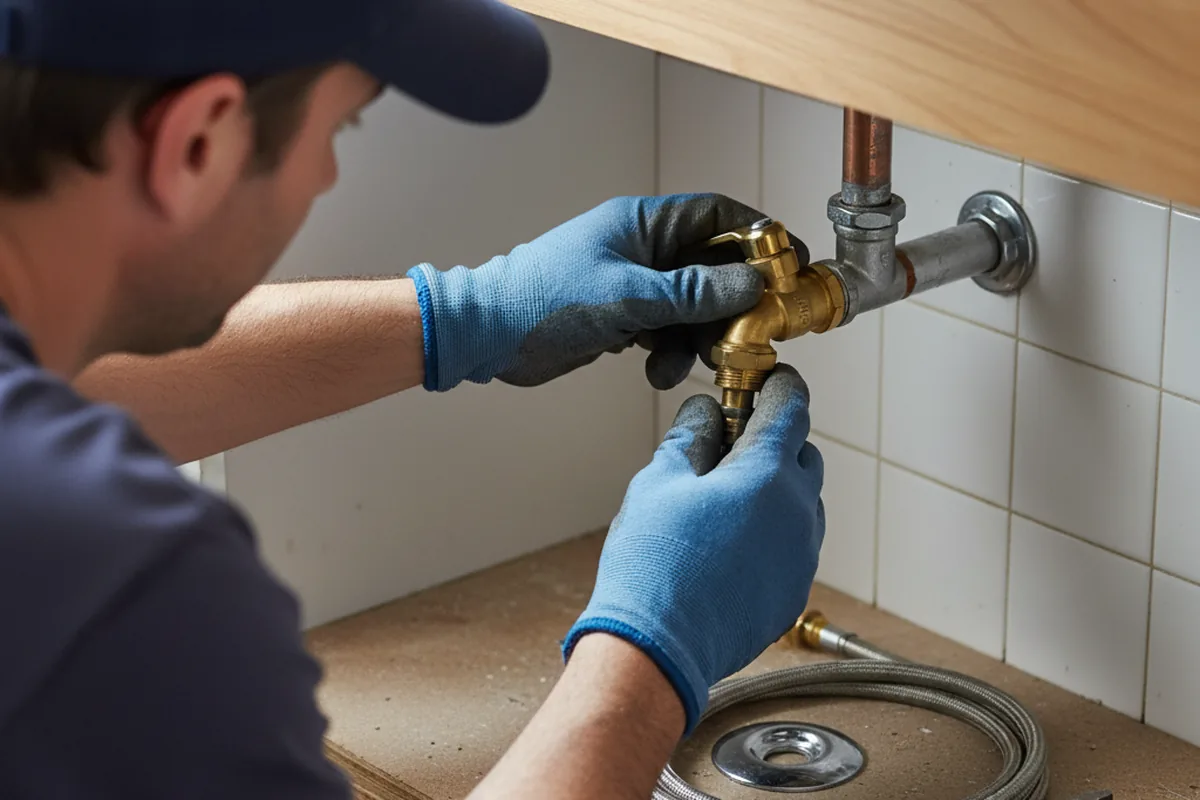 Shutoff valve and fitting work during Emergency Plumbing in Coaldale